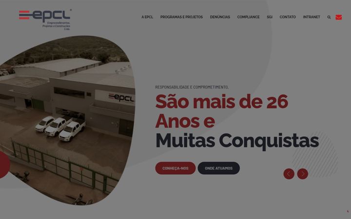Ekraanipilt saidist epcl.com.br
