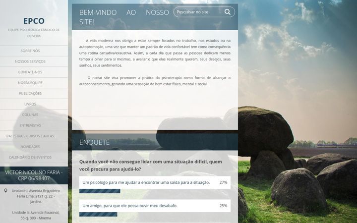 Ekraanipilt saidist epcopsicologiaclinica.com.br