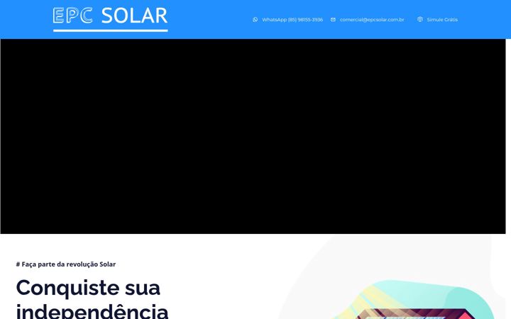 Ekraanipilt saidist epcsolar.com.br