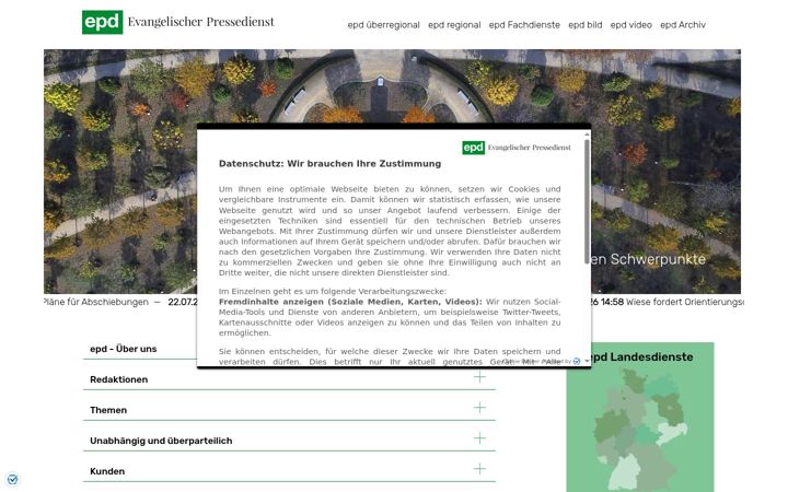 Screenshot of epd.de