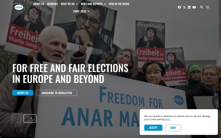 Screenshot stránky epde.org