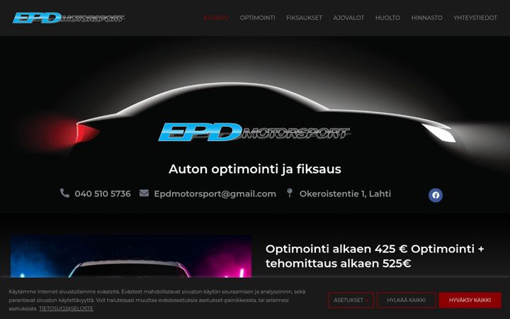 Screenshot του epdmotorsport.fi