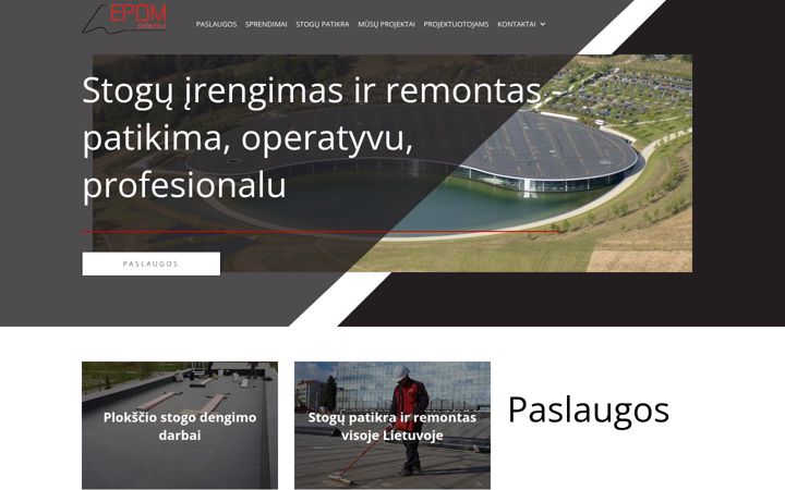 Snímek obrazovky epdmstogas.lt