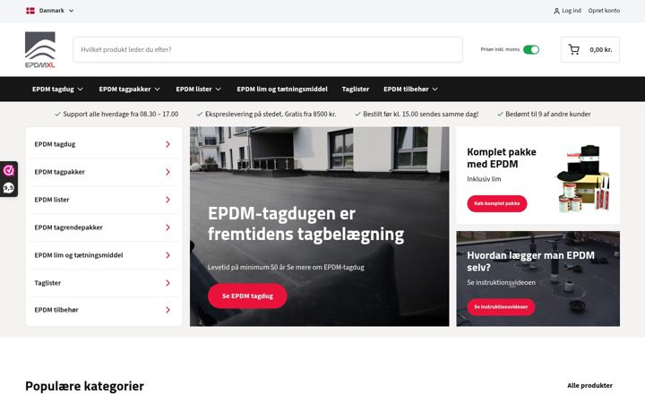Screenshot stránky epdmxl.dk