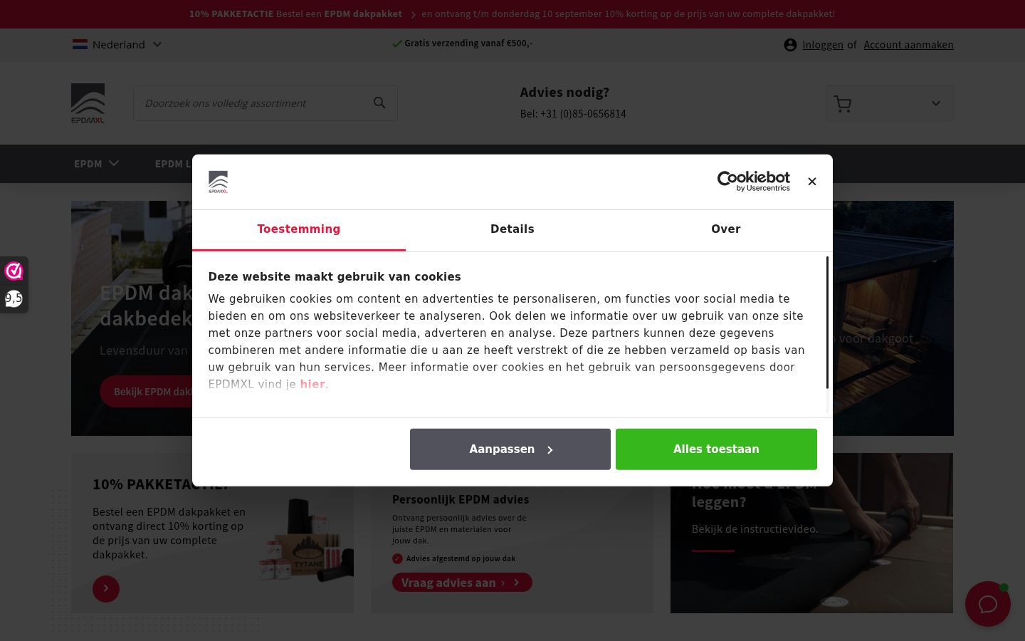 Captură de ecran a bannerului de consimțământ afișat înainte de orice interacțiune