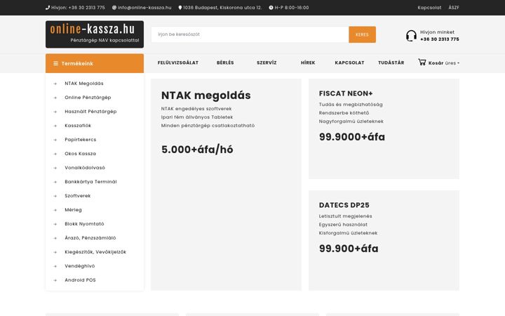 Skærmbillede af epenztargepes.hu