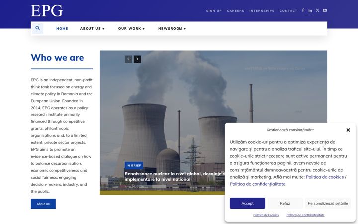 Screenshot stránky epg-thinktank.org