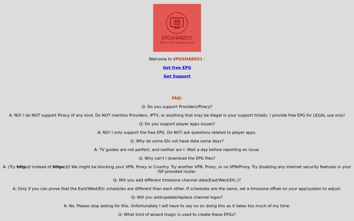 Screenshot of epgshare01.online