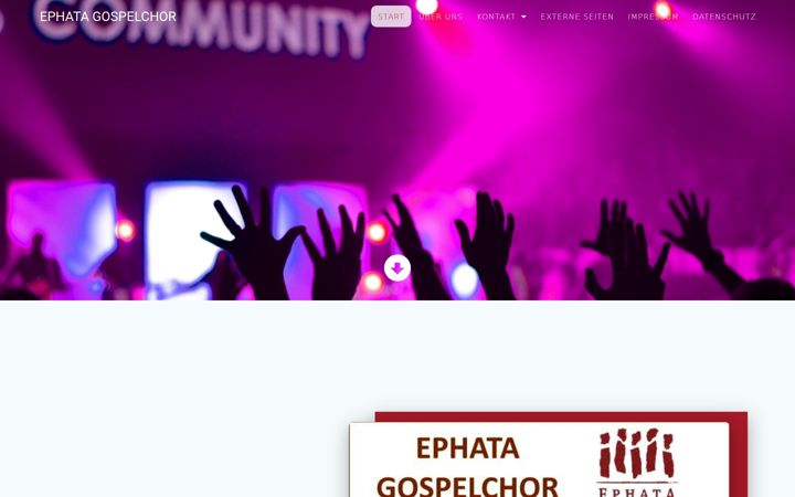 Screenshot ta' ephata-gospelchor.de