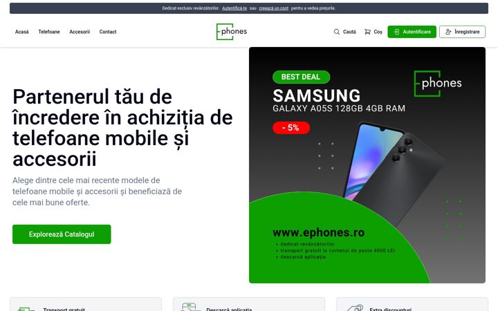 Posnetek zaslona ephones.ro