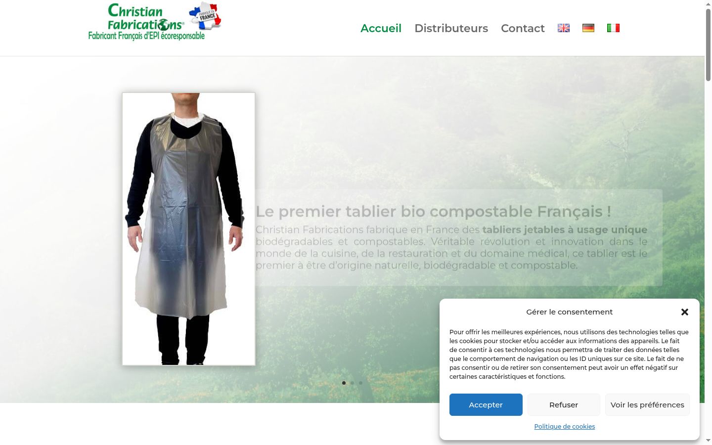 Screenshot tal-banner tal-kunsens muri qabel kwalunkwe interazzjoni