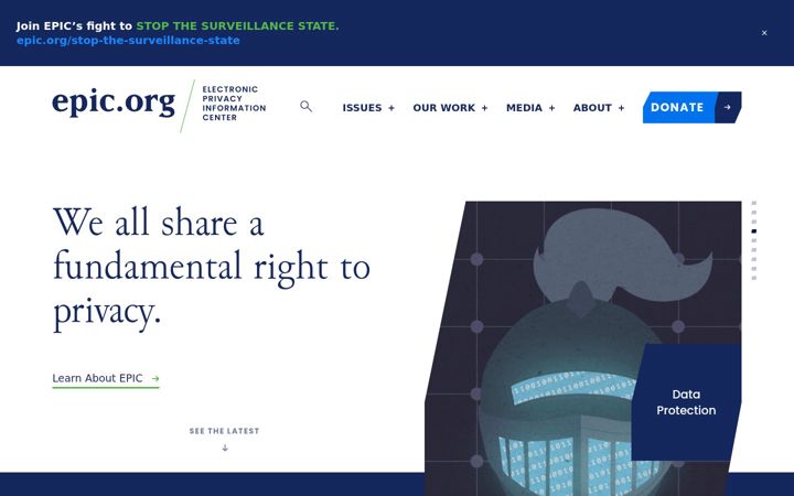 Screenshot ta' epic.org