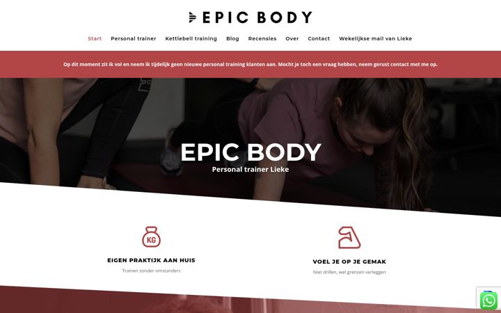 Skärmbild av epicbody.nl