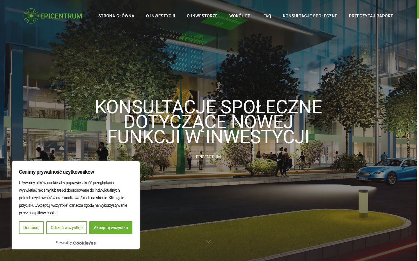 Zrzut ekranu banera zgody wyświetlanego przed jakąkolwiek interakcją