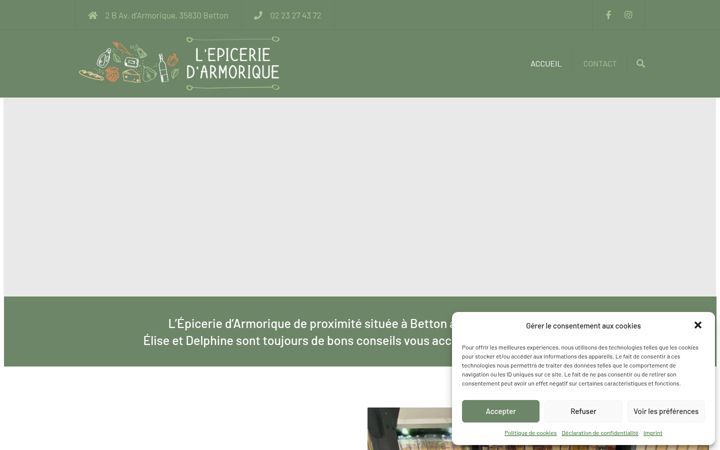 Screenshot ta' epicerie-armorique.fr