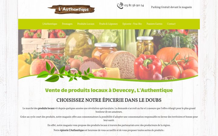 Screenshot ta' epicerie-authentique-devecey.fr