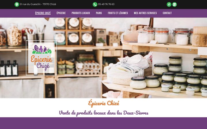 Screenshot ta' epicerie-chize.fr