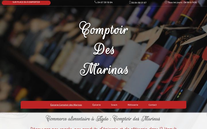 Screenshot ta' epicerie-comptoirdesmarinas.fr