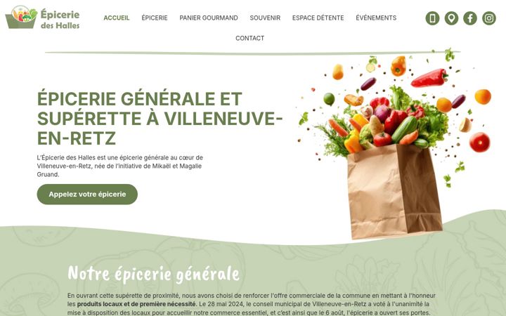 Screenshot ta' epicerie-des-halles.fr