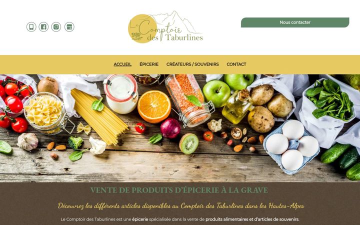 Screenshot ta' epicerie-des-taburlines.fr