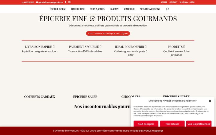 Screenshot ta' epicerie-fine-bastia.fr