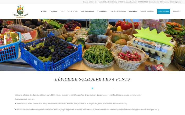 Screenshot ta' epicerie-solidaire4ponts.fr