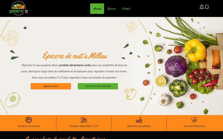 Screenshot ta' epicerie12.fr