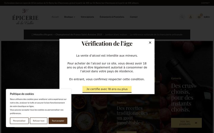 Screenshot ta' epiceriedelavallee.fr