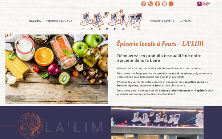 Snímek obrazovky epicerielalim.fr