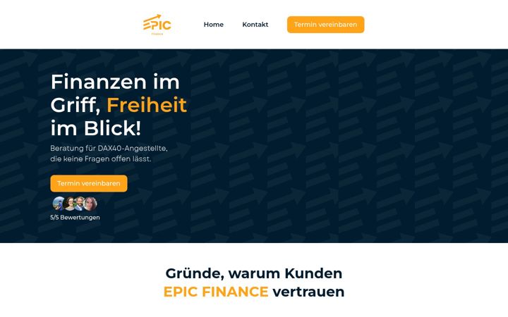 Screenshot ta' epicfinance.de
