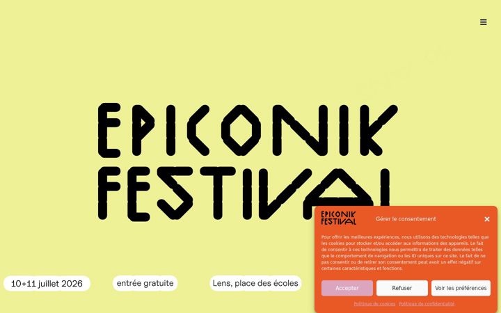 Capture d'écran de epiconik.ch