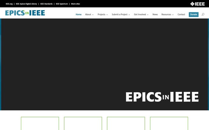 Screenshot stránky epics.ieee.org