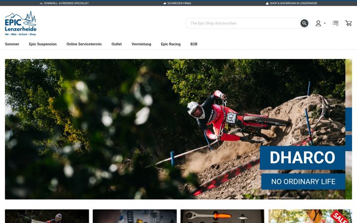 Screenshot van epicshop.ch
