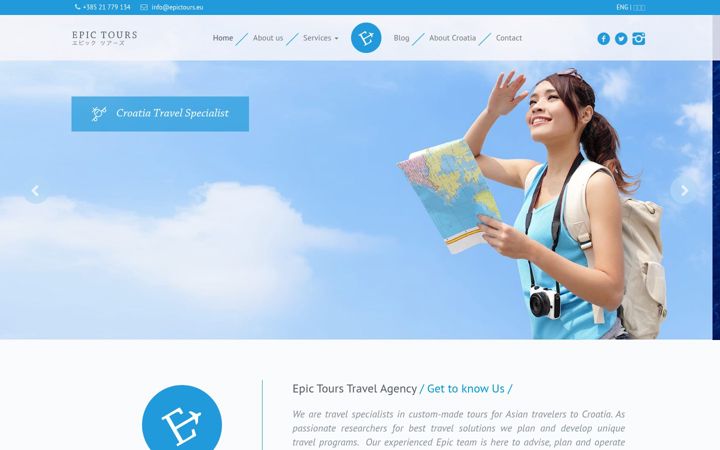 Screenshot of epictours.eu