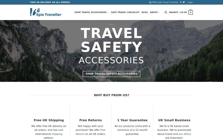 Skjámynd af epictraveller.co