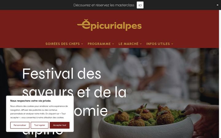 Screenshot van epicurialpes.ch