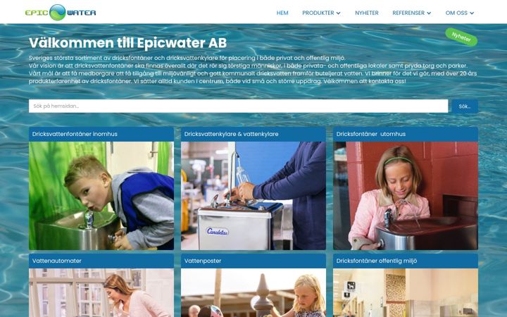 Screenshot von epicwater.se