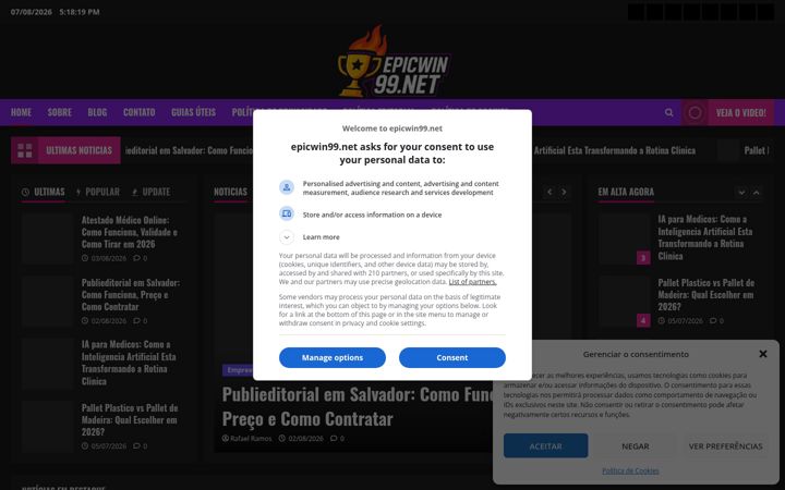 Posnetek zaslona epicwin99.net