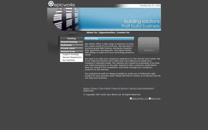 Screenshot of epicworks.com