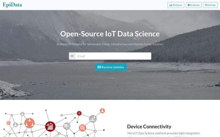 Screenshot του epidata.io