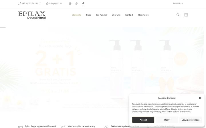 Captură de ecran a epilax.de