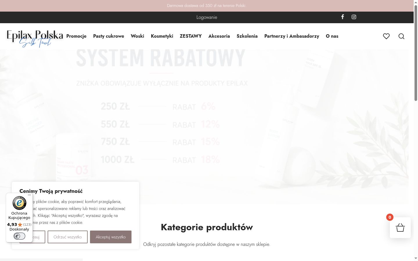 Screenshot del banner di consenso mostrato prima di qualsiasi interazione