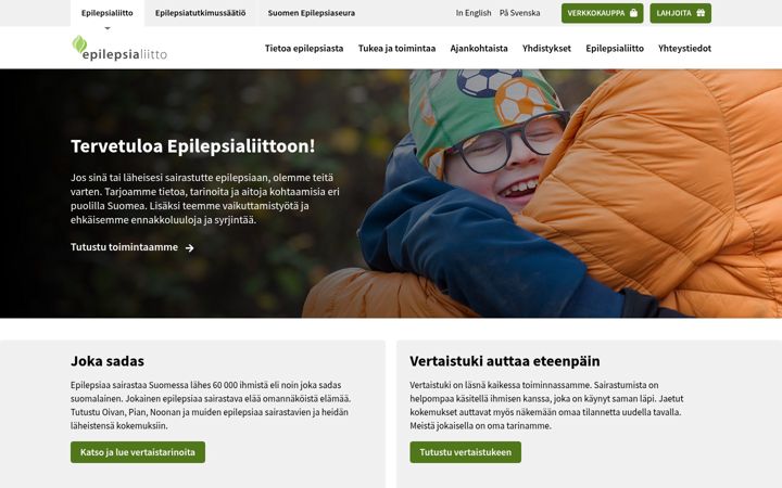 Screenshot του epilepsia.fi