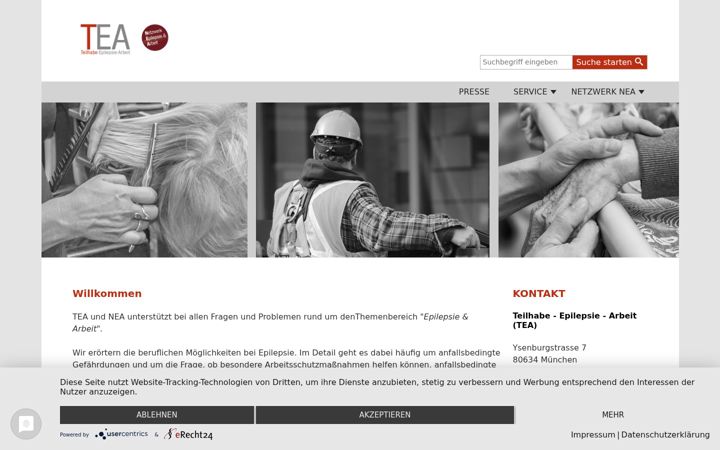 Captură de ecran a epilepsie-arbeit.de