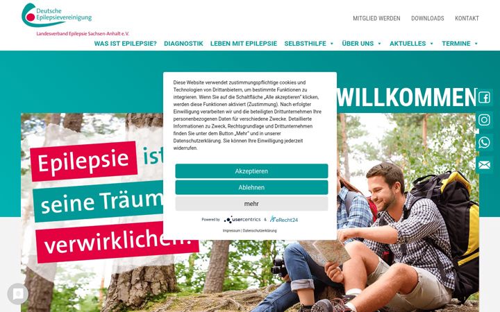 Captură de ecran a epilepsie-lvsa.de