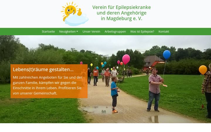 Captură de ecran a epilepsie-magdeburg.de