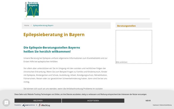 Captură de ecran a epilepsieberatung-bayern.de
