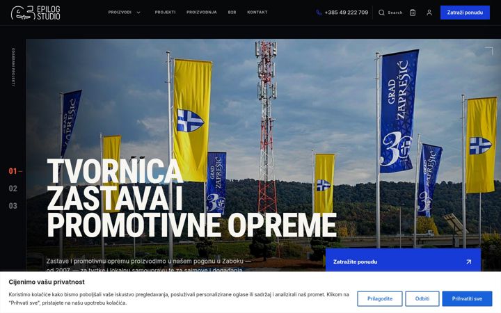 Snímek obrazovky epilogstudio.hr