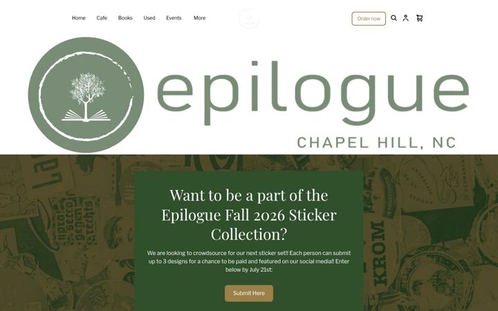 Screenshot von epiloguebookcafe.com