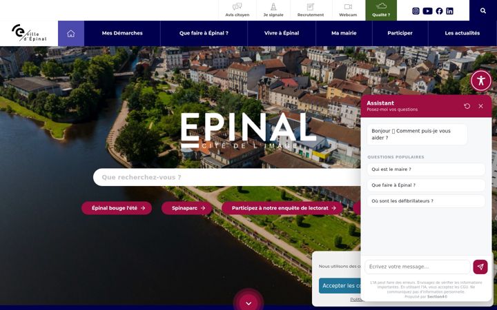 Screenshot ta' epinal.fr